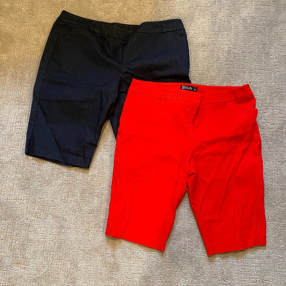 2 Pair Stretch Bermuda Shorts